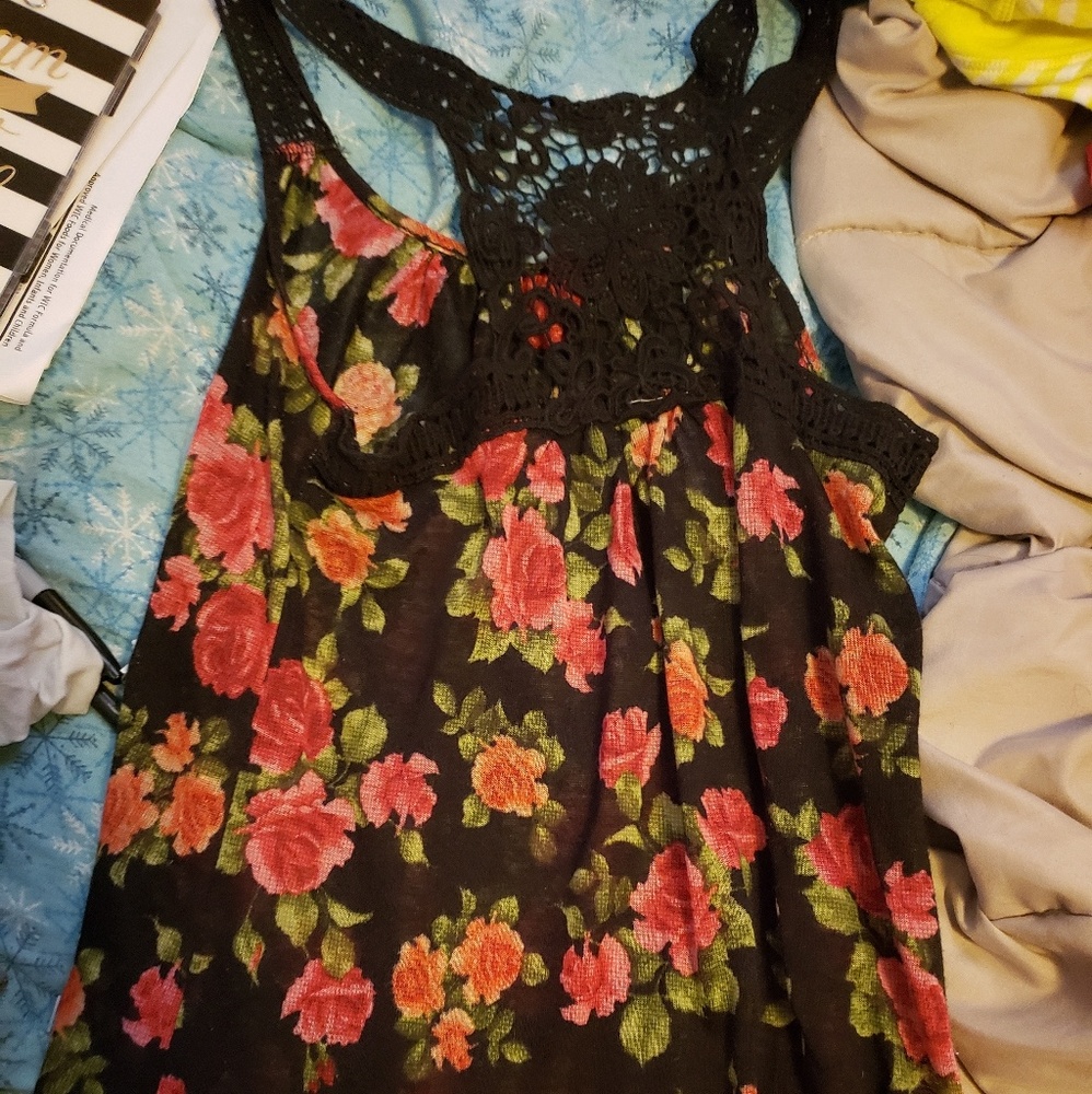 Rose tank blouse